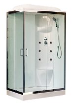 Душевая кабина Royal Bath 8120HP7-WT-CH (белое/прозрачное) правая 120x80x217 с прозрачным стеклом