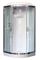 Раздвижная Душевая кабина Royal Bath 90HK1-T-CH (прозрачное) 90x90x217 круглая размер 90x90 см