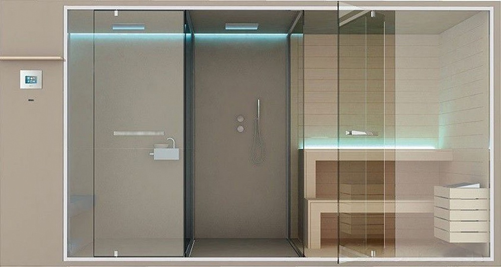 Сауна Hafro Ethos 400 (Сауна + Душ + Хаммам) в ванную комнату