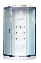 Душевая кабина Royal Bath 100HK7-WT-CH (белое/прозрачное) 100x100x217 с прозрачным стеклом