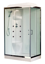 Душевая кабина Royal Bath 8120HP7-WT-CH (белое/прозрачное) левая 120x80x217 с прозрачным стеклом