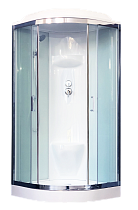 Душевая кабина Royal Bath 100HK6-WT-CH (белое/прозрачное) 100x100x217 с прозрачным стеклом