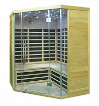 Инфракрасная кабина (сауна) SaunaMagic Glass CS Corner Medium в ванную комнату