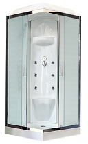 Душевая кабина Royal Bath  90HP7-WC-CH (белое/матовое) 90x90x217 с гидромассажем